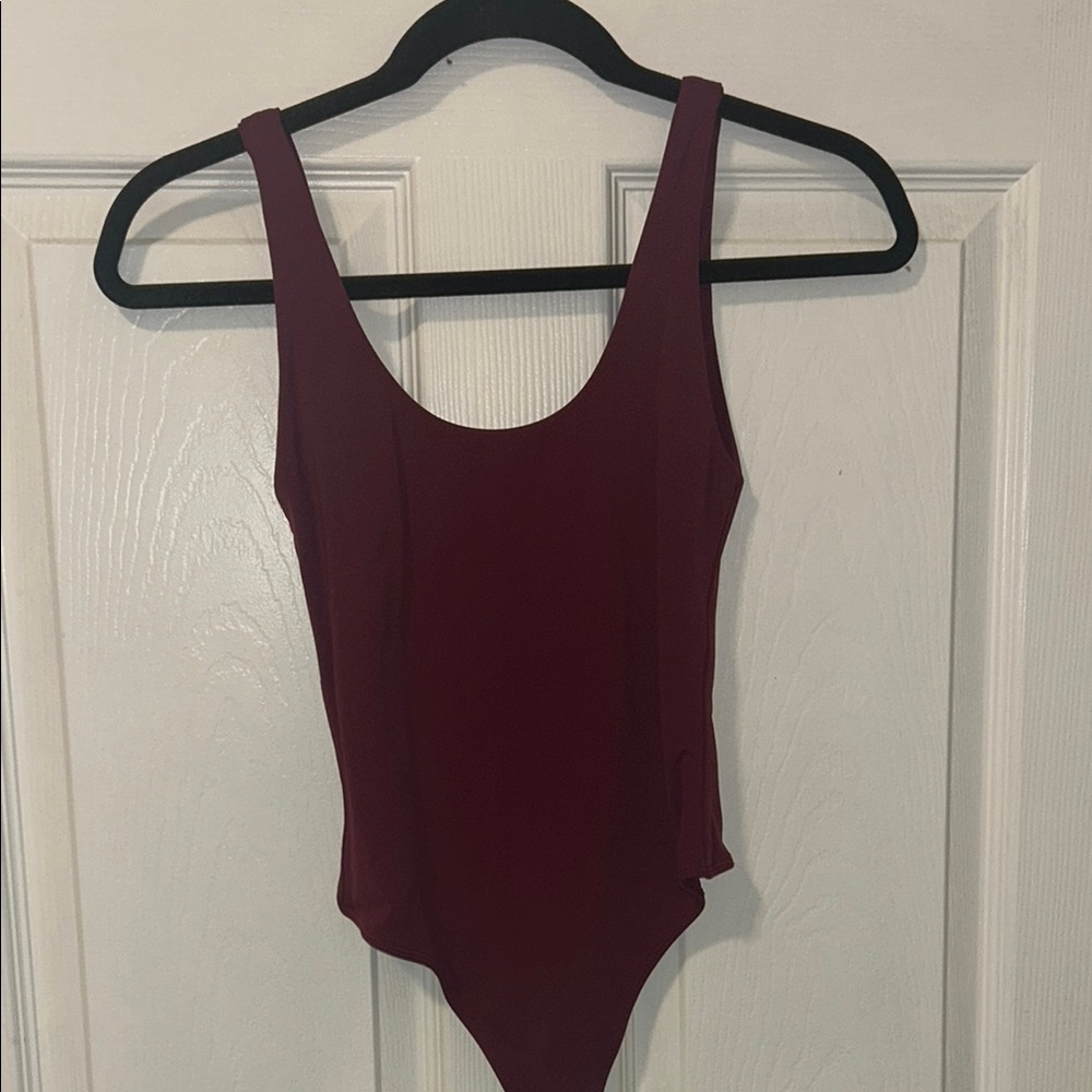 Babaton Red Bodysuit with Wide Straps